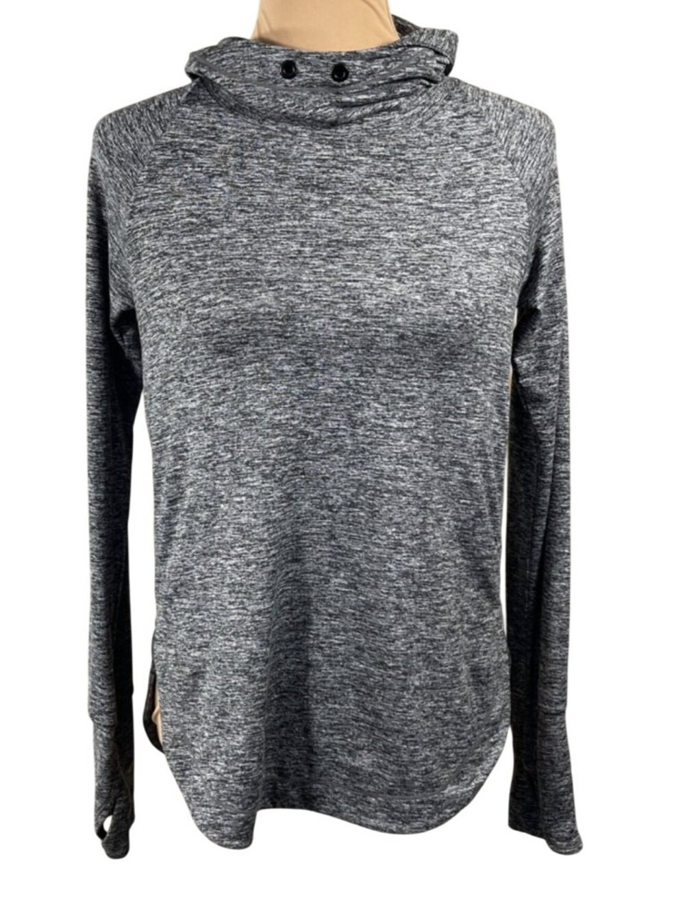 Athleta Uptempo Hoodie Grey Marled Size XXS Long Sleeve (NO DRAWSTRING)